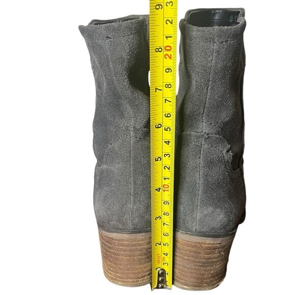 FRANCO SARTO Gray Leather Suede Slouchy Western Cowboy Boot Women's Size 8 - Picture 3 of 6